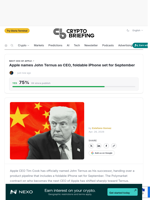 Apple names John Ternus as CEO, foldable iPhone set for September