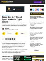 Analyst Says $1.1T Wipeout Signals New Era for Crypto Markets