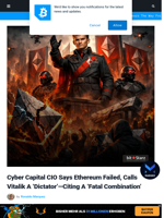 Cyber Capital CIO Says Ethereum Failed, Calls Vitalik A ‘Dictator’—Citing A ‘Fatal Combination’ | Bitcoinist.com