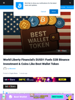 World Liberty Financial's $USD1 Fuels $2B Binance Investment & Coins Like Best Wallet Token