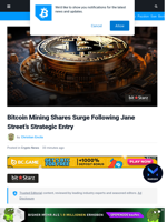 Bitcoin Mining Shares Surge Following Jane Street’s Strategic Entry