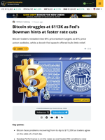 Bitcoin Analysis Warns of a $108,000 Breakdown Next