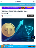 TRON Sees $1B USDT Mint: Liquidity Wave Incoming?