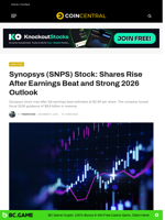 Synopsys (SNPS) Stock: Shares Rise After Earnings Beat and Strong 2026 Outlook - CoinCentral