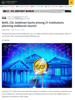 21 Financial Giants Form Venture for G7 Stablecoins