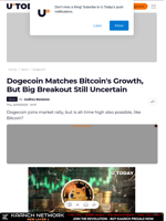 Dogecoin Matches Bitcoin's Growth, But Big Breakout Still Uncertain