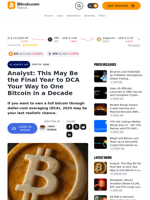 Analyst: This May Be the Final Year to DCA Your Way to One Bitcoin in a Decade – Crypto News Bitcoin News