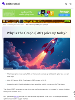 Why is The Graph (GRT) price up today? - CoinJournal
