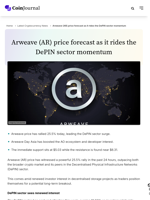 Arweave (AR) price forecast as it rides the DePIN sector momentum - CoinJournal