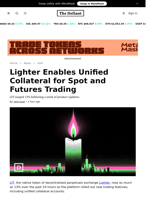 Lighter Enables Unified Collateral for Spot and Futures Trading - 