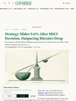 Strategy Slides 9.6% After MSCI Decision, Outpacing Bitcoin’s Drop | The Defiant