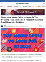 5 Best New Meme Coins to Invest in This Weekend [This Meme Coin Presale Could Turn Small Buys Into Big Wins] - TheNewsCrypto