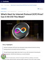 What’s Next for Internet Protocol (ICP) Price? Can it Hit $10 This Week?