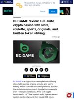 BC.GAME review: Full-suite crypto casino with slots, roulette, sports, originals, and built-in token staking
