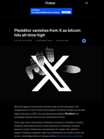 Pledditor vanishes from X as bitcoin hits all-time high | Protos