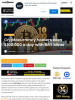 Cryptocurrency holders earn $100,000 a day with BAY Miner | Live Bitcoin News