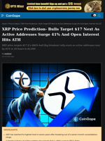 XRP Price Prediction- Bulls Target $17 Next As Active Addresses Surge 41% And Open Interest Hits ATH