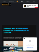 Anthropic Wins UK Government Contract for AI-Powered GOV.UK Assistant - Blockchain.News