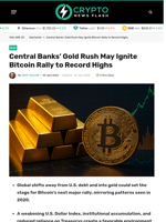Central Banks' Gold Rush May Ignite Bitcoin Rally to Record Highs