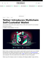 Tether Introduces Multichain Self-Custodial Wallet  - 
