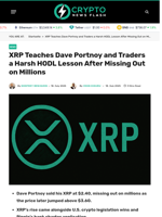 XRP Teaches Dave Portnoy and Traders a Harsh HODL Lesson