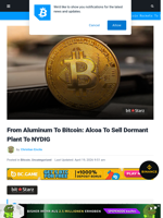 From Aluminum To Bitcoin: Alcoa To Sell Dormant Plant To NYDIG