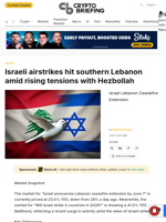 Israeli airstrikes hit southern Lebanon amid rising tensions with Hezbollah