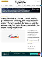 Steve Sosnick: Crypto ETFs are fueling performance chasing, the critical role of money flow in market dynamics, and the reliance on faith over fundamentals in the stock rally | Unchained