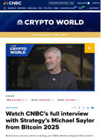 Watch CNBC's full interview with Strategy's Michael Saylor from Bitcoin 2025