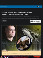 Crypto Whale Bets Big On CZ's Dog, BROCCOLI Price Rockets 160%