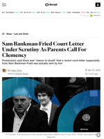 Sam Bankman-Fried Court Letter Under Scrutiny As Parents Call For Clemency - Decrypt