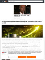 Uranium Energy Rallies as Fuel Cycle Tightness Lifts U3O8 to $86 - Brave New Coin