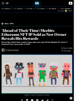 'Ahead of Their Time': Meebits Ethereum NFT IP Sold as New Owner Reveals Bits Rewards - Decrypt