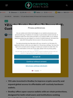 YZi Labs Backs OneKey To Power Self-Custody For Everyone - Crypto News Flash