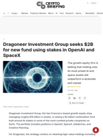 Dragoneer Investment Group seeks $2B for new fund using stakes in OpenAI and SpaceX