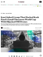 Iran-Linked Group That Hacked Kash Patel's Email Threatens World Cup With Hijacked FBI Drones - Decrypt
