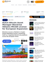 Dutch Bitcoin Asset Manager Blockrise Obtains MiCAR License for European Expansion – News Bytes Bitcoin News
