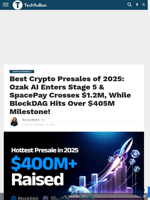 BlockDAG Surges to Over $405M as Ozak AI & SpacePay Build Steam