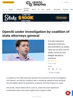 OpenAI under investigation by coalition of state attorneys general