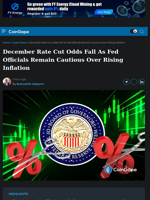 December Rate Cut Odds Fall As Fed Officials Remain Cautious Over Rising Inflation
