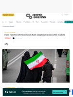 Iran's rejection of US demands fuels skepticism in ceasefire markets