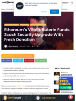 Ethereum’s Vitalik Buterin Funds Zcash Security Upgrade With Fresh Donation | Live Bitcoin News