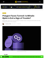 Polygon Faces Turmoil: Is Mihailo Bjelic’s Exit a Sign of Trouble? - CoinCentral