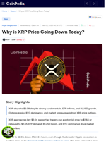 Why is XRP Price Going Down Today?