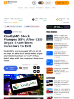 KindlyMD Stock Plunges 55% After CEO Urges Short-Term Investors to Exit – Crypto News Bitcoin News