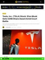 Tesla, Inc. (TSLA) Stock: Elon Musk Gets $29B Share Award Amid Court Battle