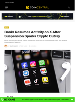Bankr Resumes Activity on X After Suspension Sparks Crypto