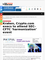 Kraken, Crypto.com execs to attend SEC-CFTC ‘harmonization’ event - The Crypto News Wire