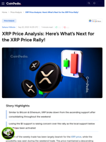 XRP Price Analysis: Here’s What’s Next for the XRP Price Rally!