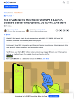 Top Crypto News: ChatGPT-5, Solana Seeker, ENA Unlock & More